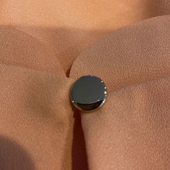 Vanilla Bay Medium Romper Sleeveless Petal Hem Button Clasp Back Slit - Picture 7 of 9